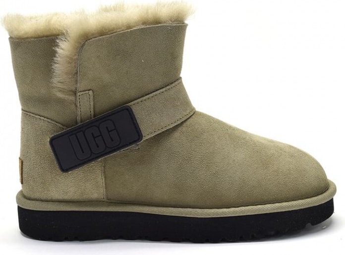 UGG Mini Bailey Graphic Logo Suede Olive