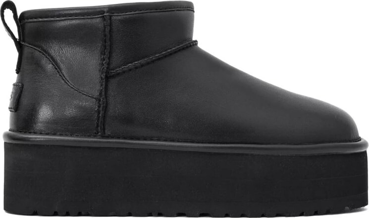 UGG Classic Ultra Mini Platform Black Leather