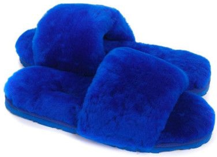 UGG Fluff Slide Slippers Electric Blue