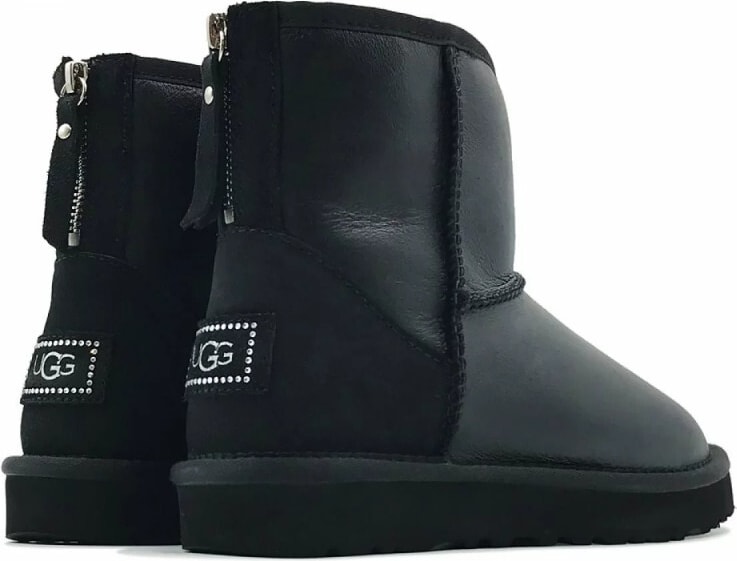 UGG Classic Mini Zip Metallic Black