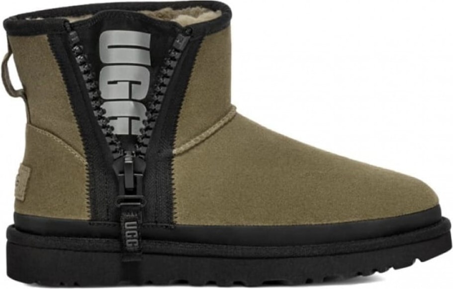 UGG Classic Mini Zipper Tape Logo Boot Burnt Olive