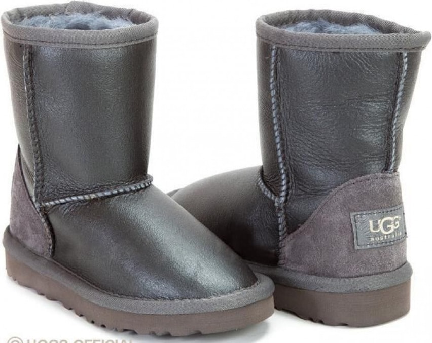 UGG Kids Classic Short Metallic Grey