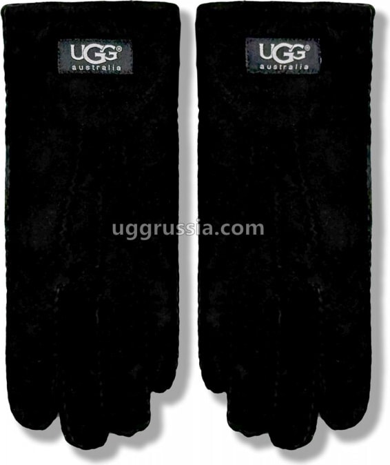 UGG Перчатки Замшевые Мужские Черные