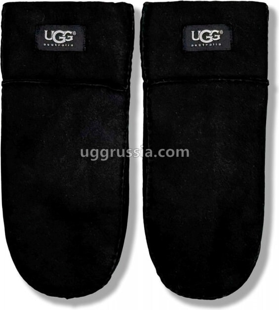 UGG Варежки Замшевые Мужские Черные