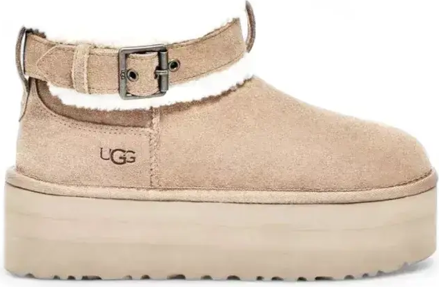 Ugg Ultra Mini Belted Roller Platform - Sand