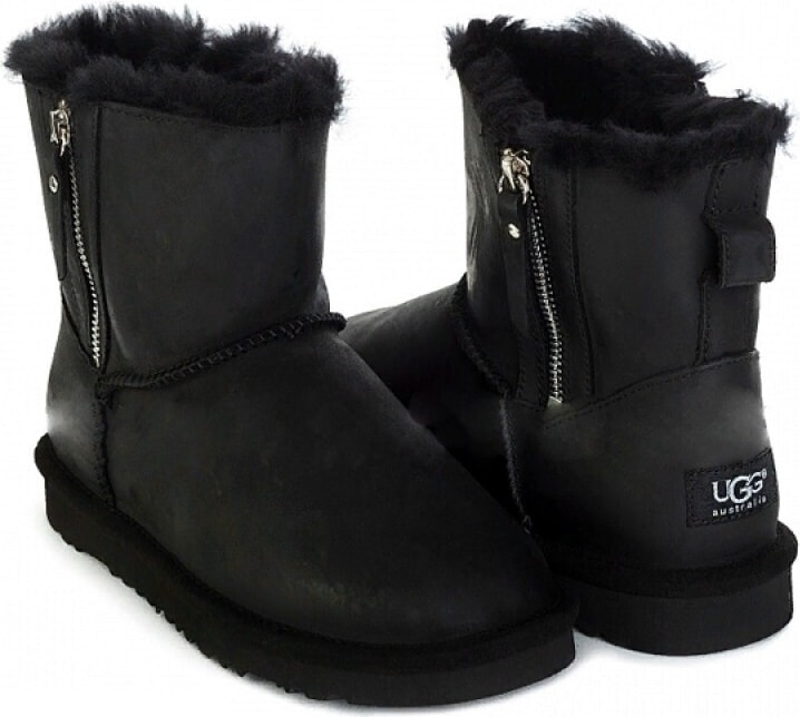 Угги Mini Double Zip Black