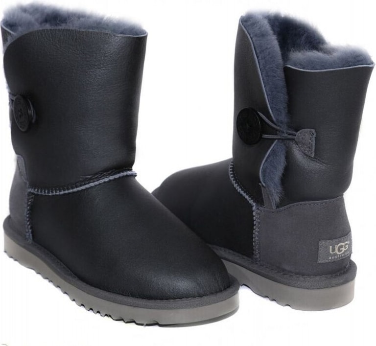 Угги Bailey Button Metallic Grey