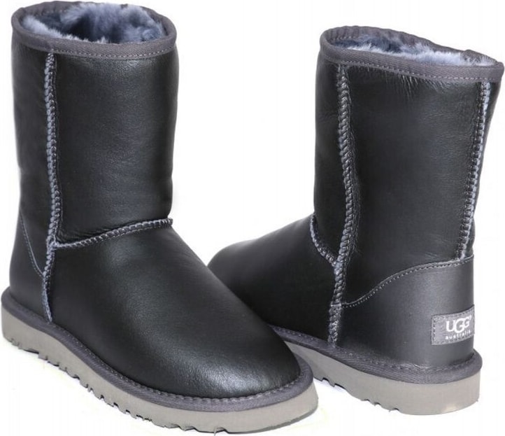 Угги Classic Short Metallic Grey
