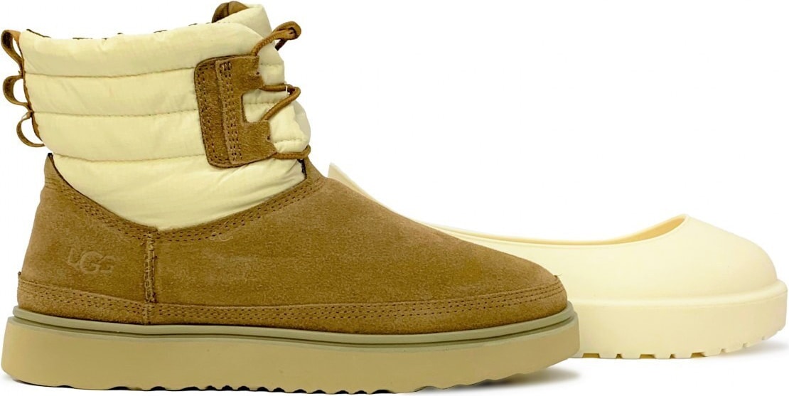 Угги UGG Classic Mini Lace-Up Weather Chestnut / Whitecap Grey